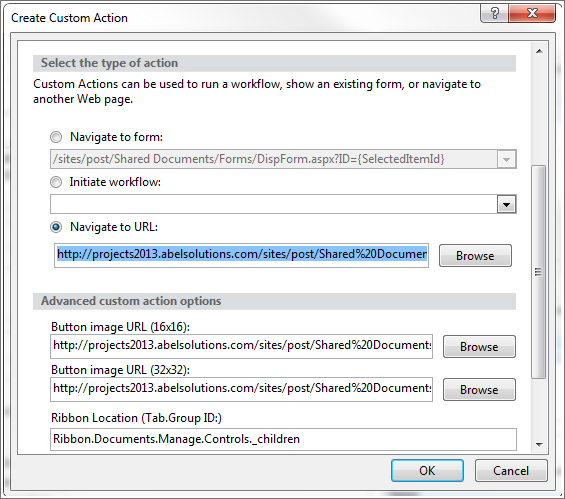 Creating A Custom Action In 2 Steps With Sharepoint Designer Abel Solutions