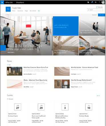 communication site - What does SharePoint 2019 offer your business?