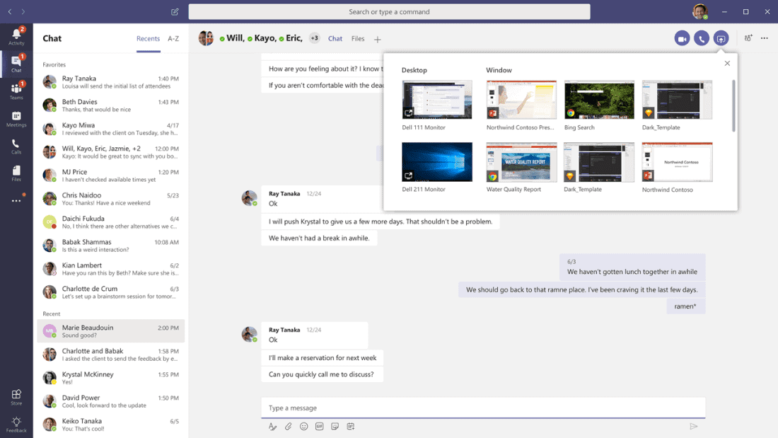 microsoft teams download meeting chat