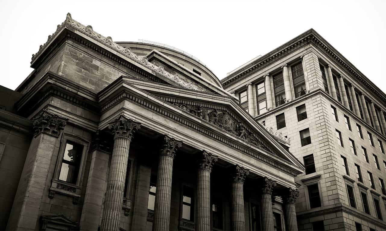 weathered stone building