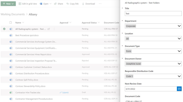 list of items in SharePoint