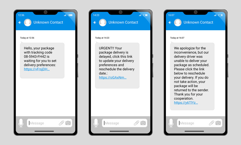 Social Engineering Scam Text Messages